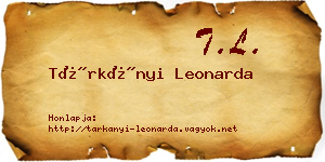 Tárkányi Leonarda névjegykártya